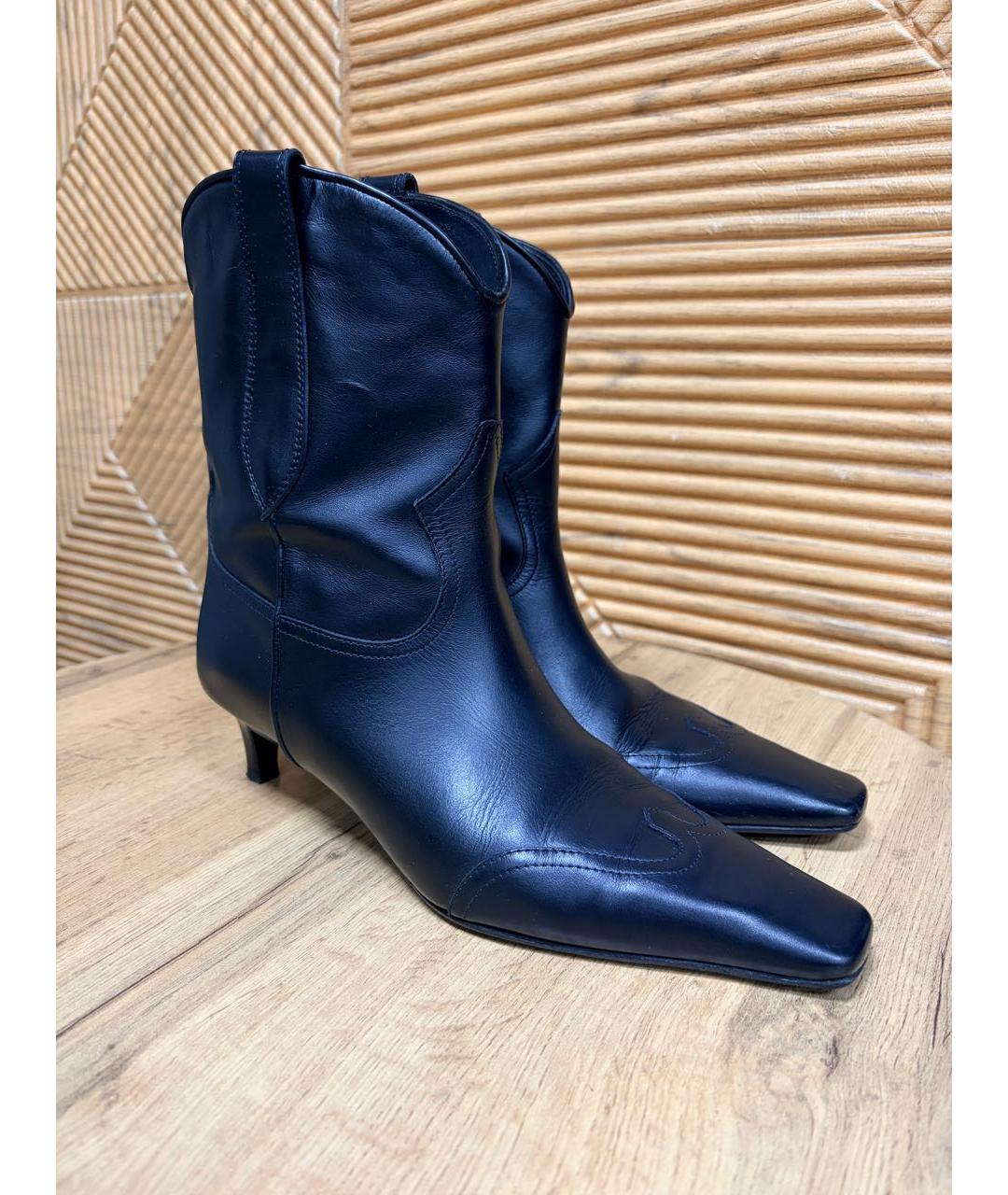 ERIKA CAVALLINI Черные кожаные ботильоны, фото 3