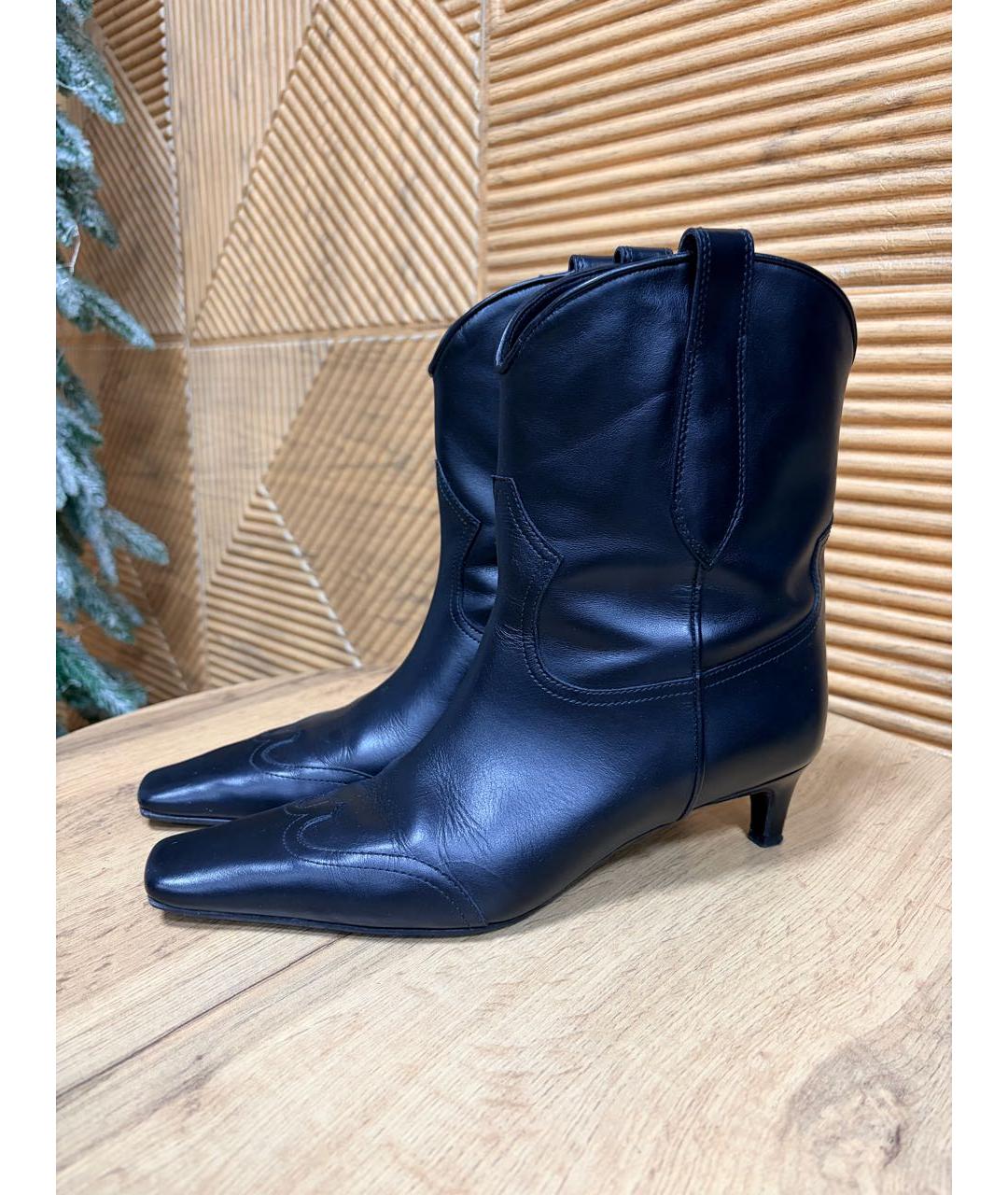 ERIKA CAVALLINI Черные кожаные ботильоны, фото 7