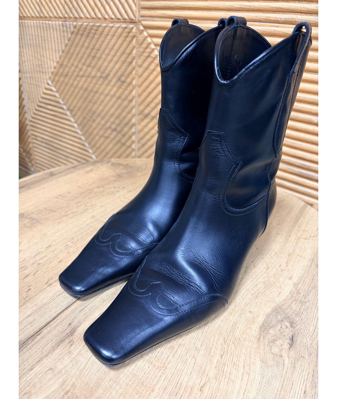 ERIKA CAVALLINI Черные кожаные ботильоны, фото 5