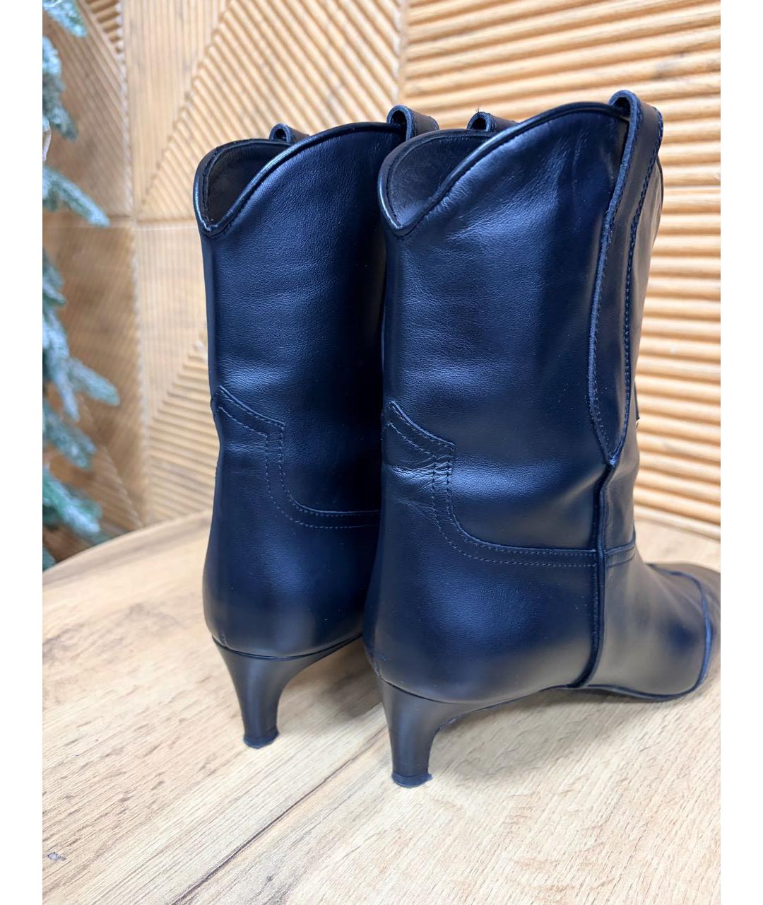 ERIKA CAVALLINI Черные кожаные ботильоны, фото 4