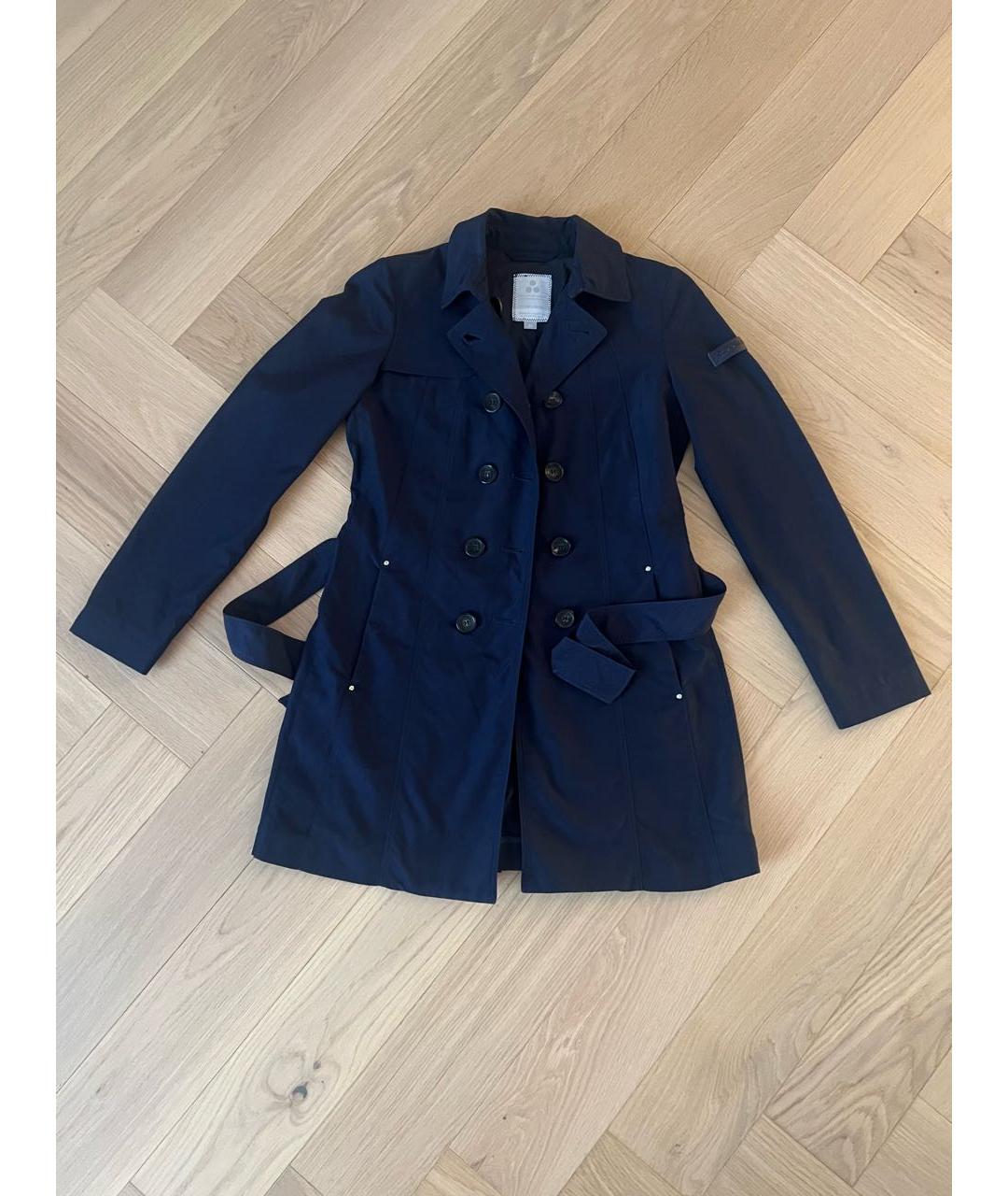 PEUTEREY Темно-синий полиамидовый тренч/плащ, фото 7