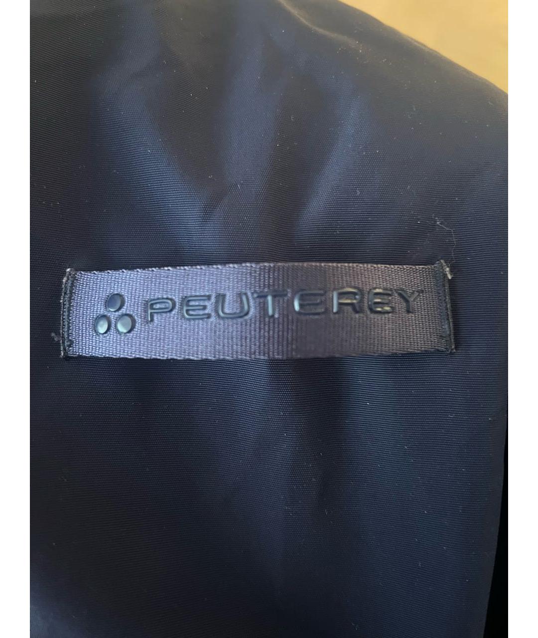 PEUTEREY Темно-синий полиамидовый тренч/плащ, фото 4