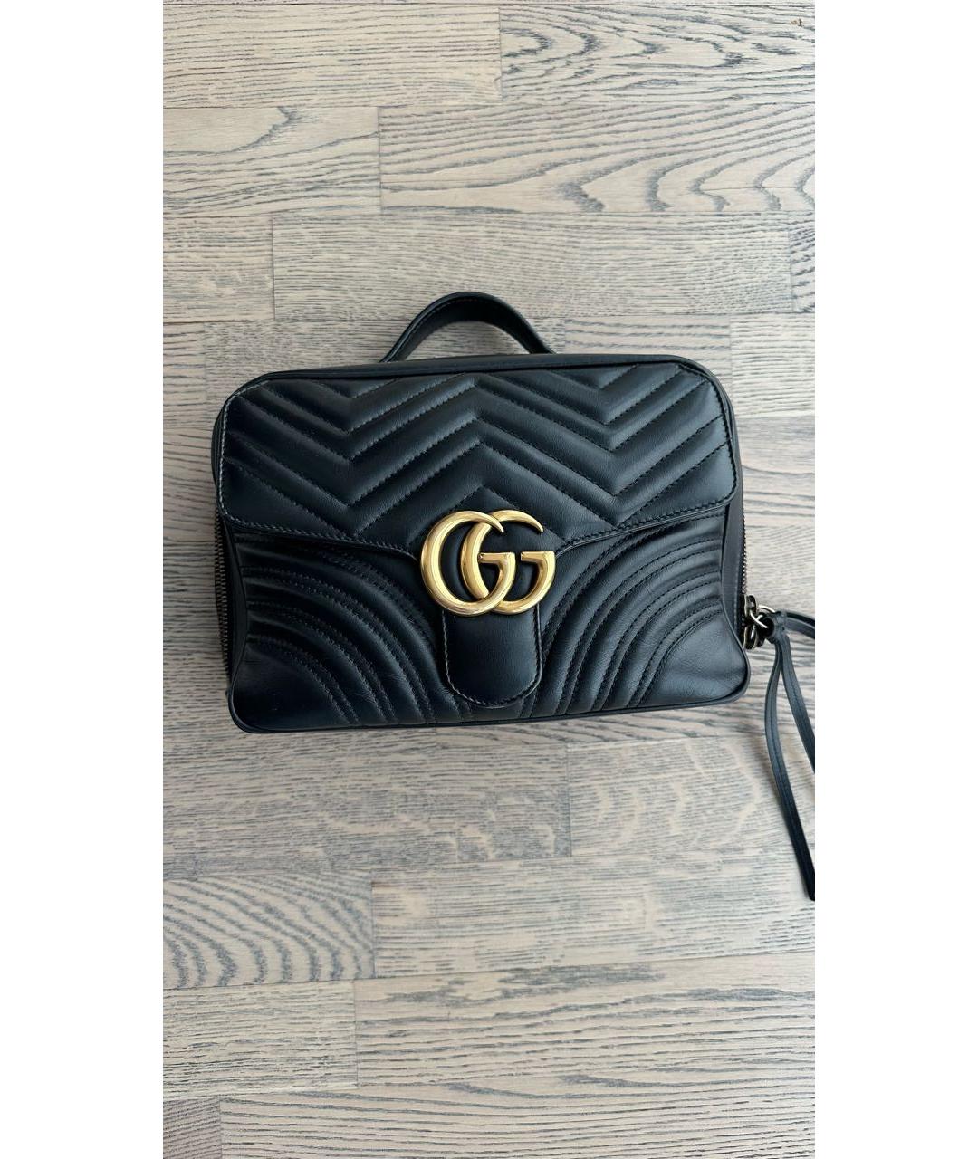 GUCCI Черная кожаная сумка через плечо, фото 9