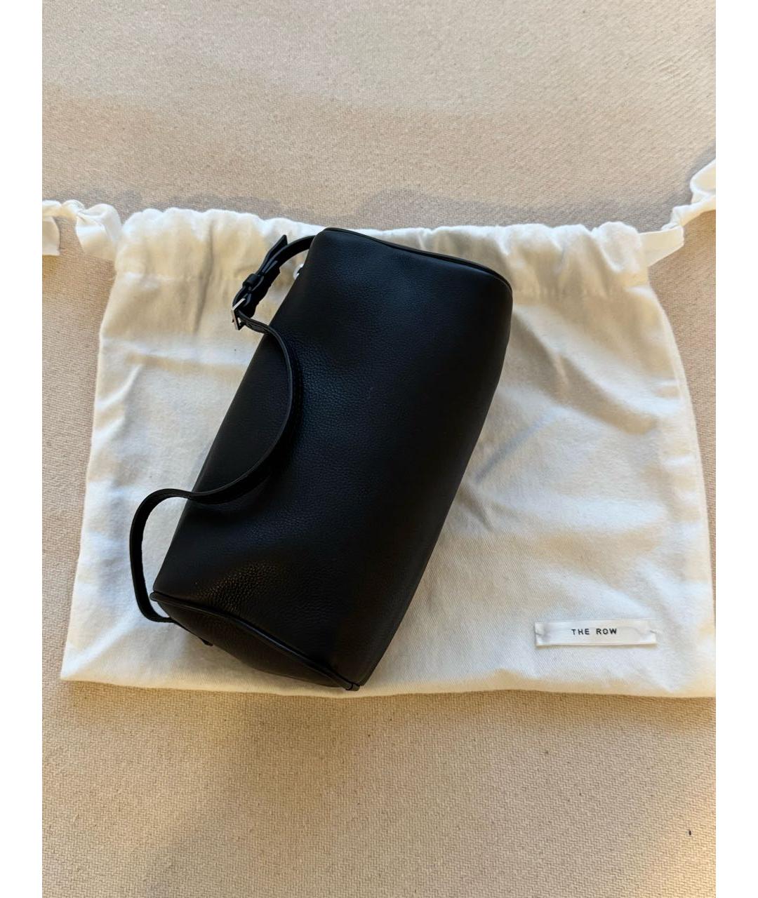THE ROW Черная кожаная сумка с короткими ручками, фото 2