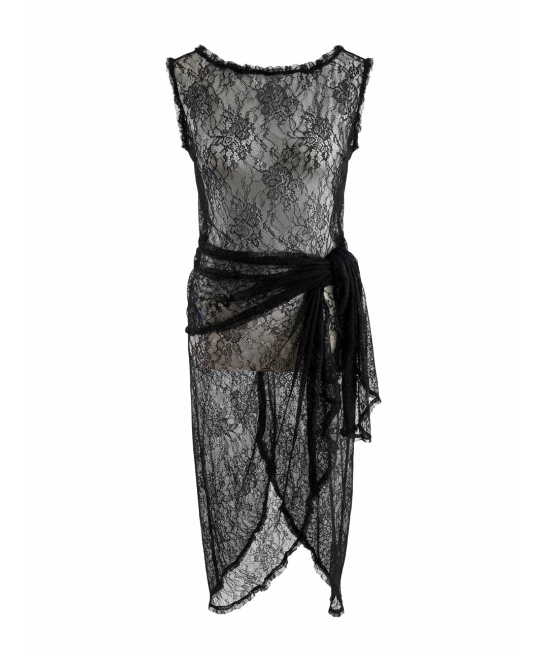 PINKO Черное вискозное коктейльное платье, фото 1