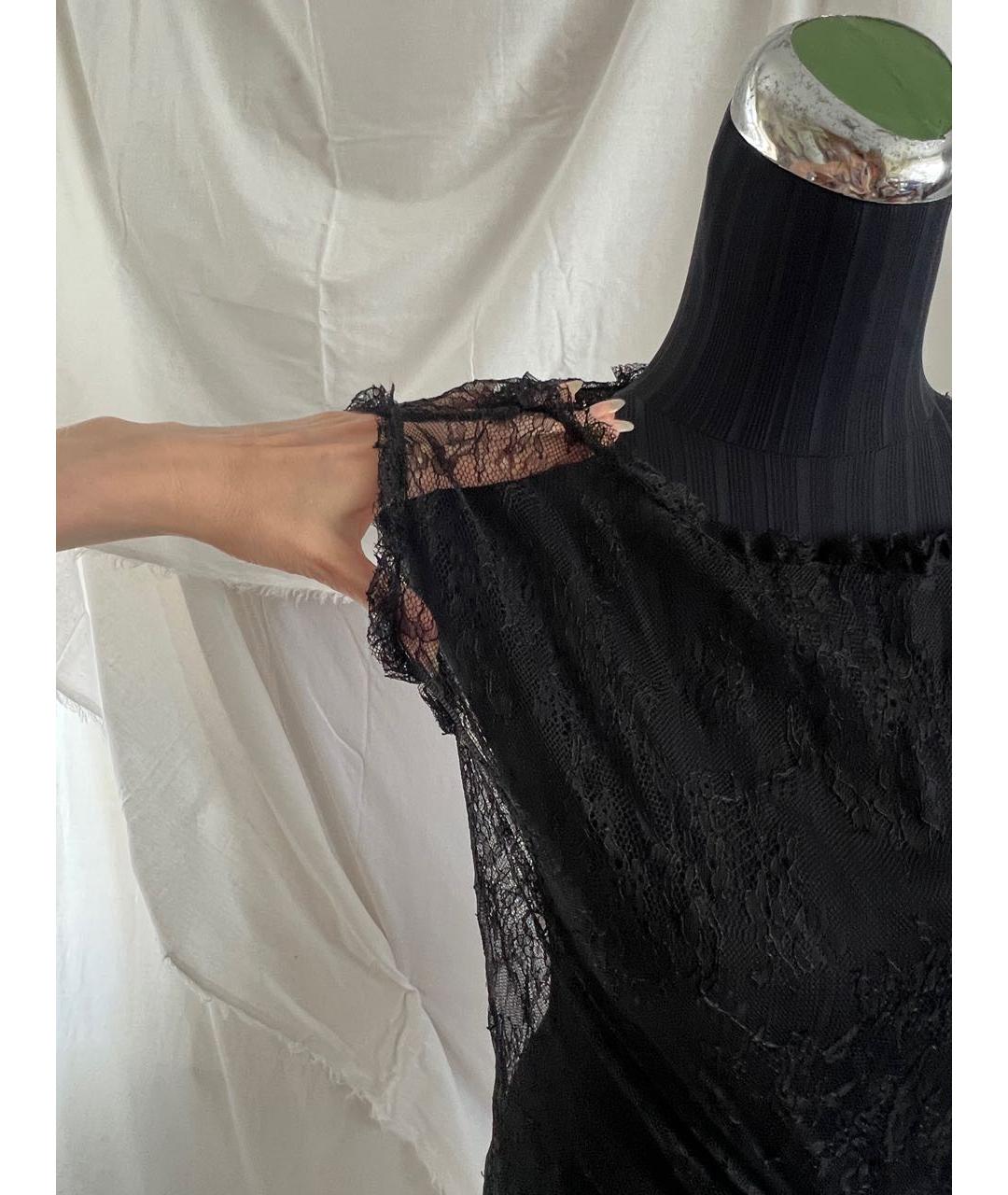 PINKO Черное вискозное коктейльное платье, фото 6