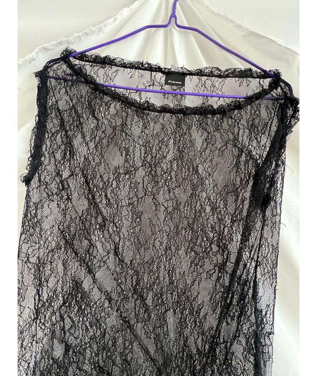 PINKO Черное вискозное коктейльное платье, фото 8