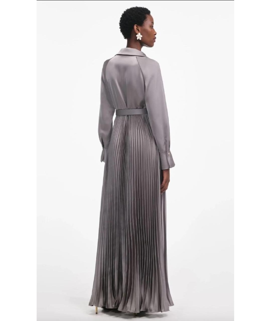 SELF-PORTRAIT Серое полиэстеровое вечернее платье, фото 5