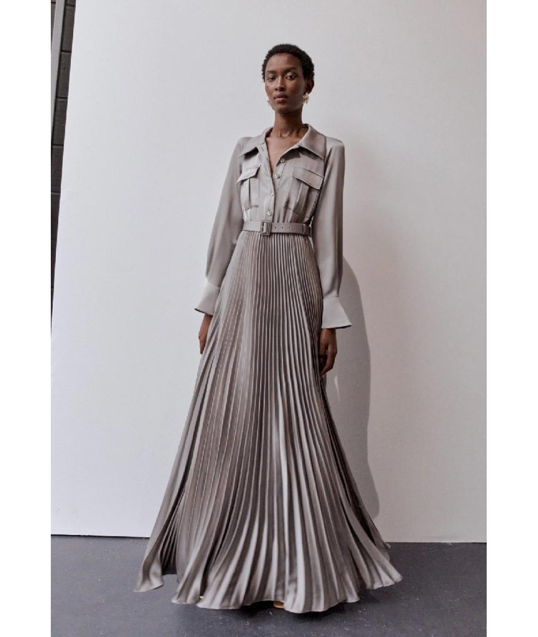 SELF-PORTRAIT Серое полиэстеровое вечернее платье, фото 8