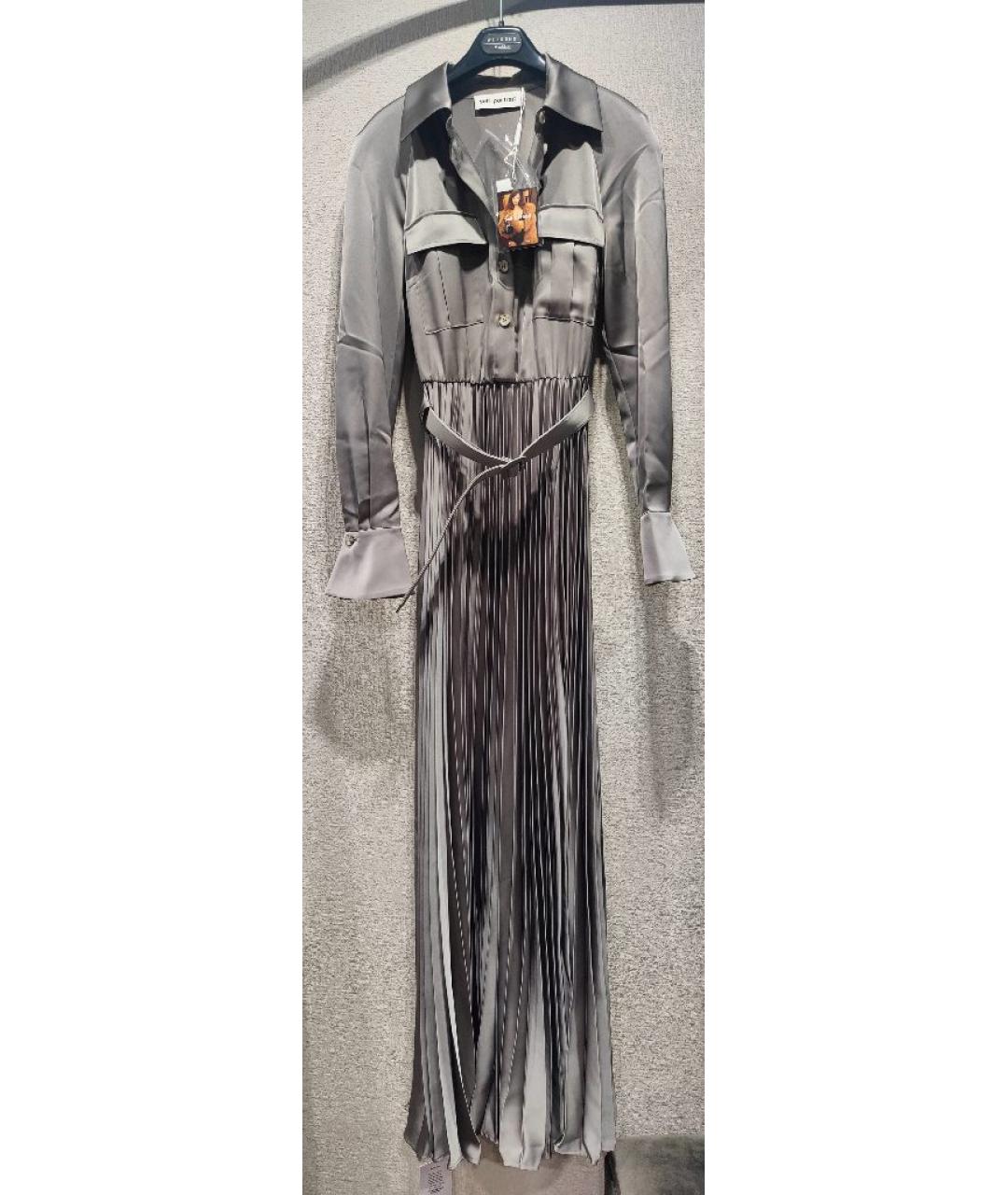 SELF-PORTRAIT Серое полиэстеровое вечернее платье, фото 9