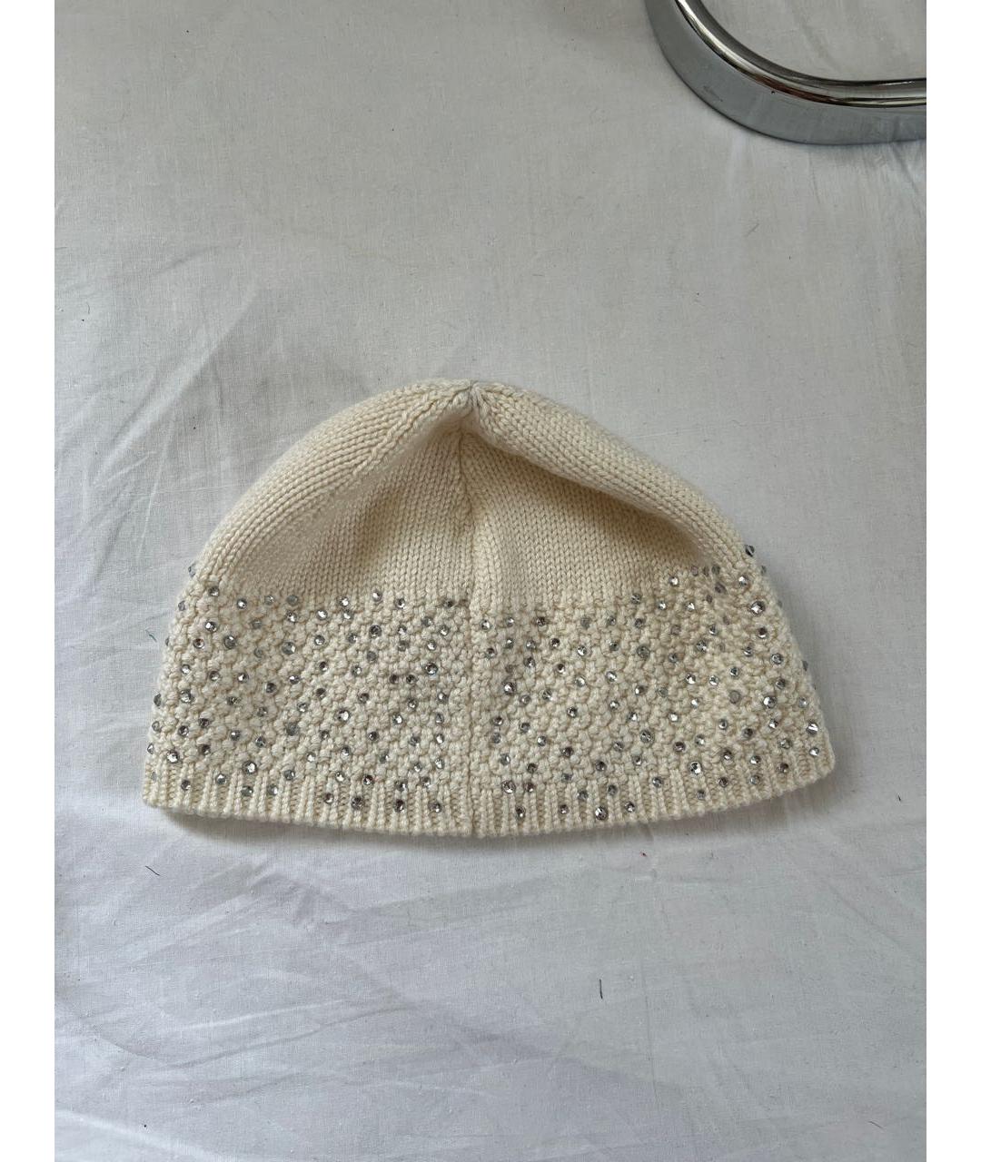 ARMANI JEANS Бежевая шерстяная шапка, фото 2