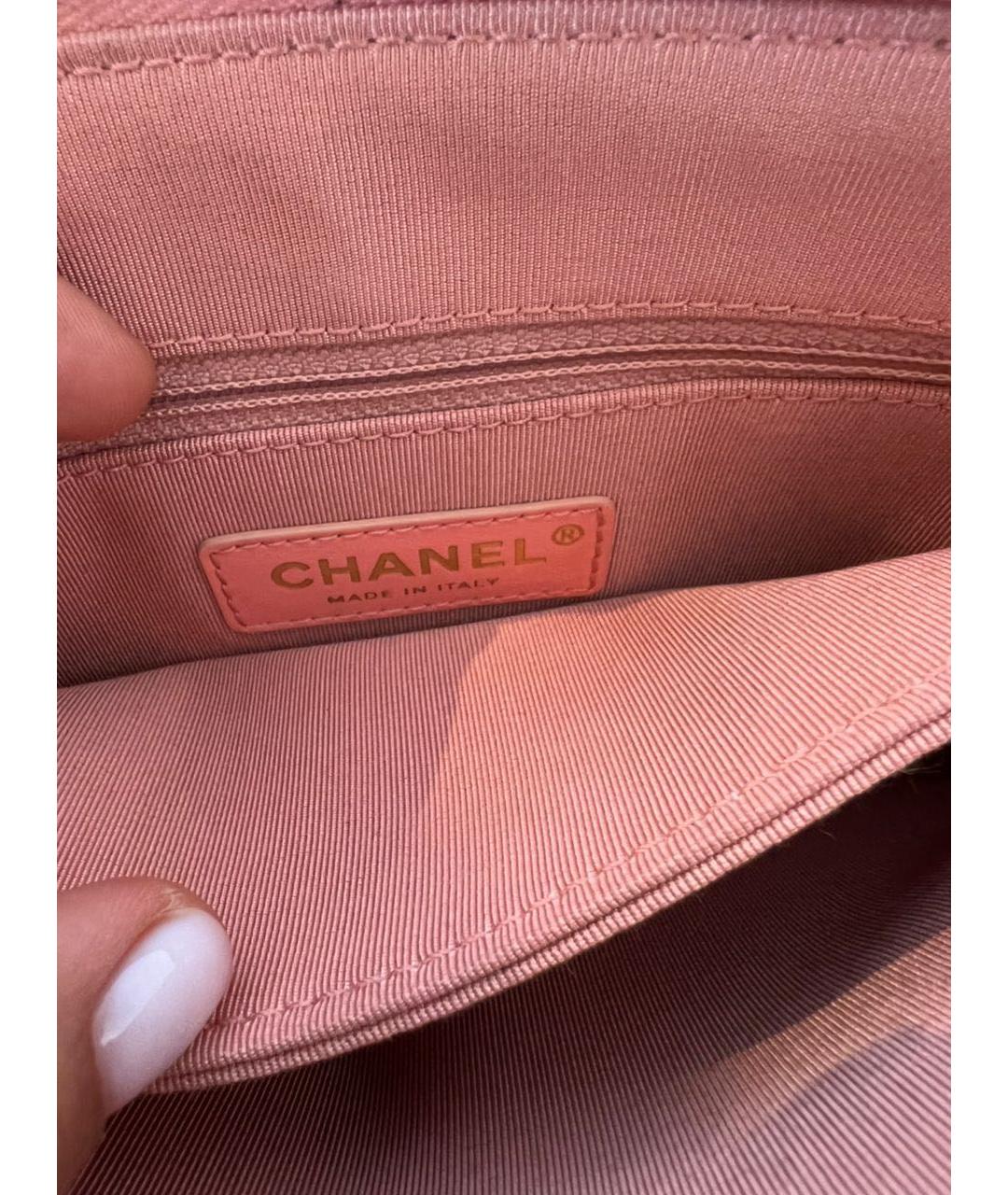 CHANEL Розовая кожаная поясная сумка, фото 6