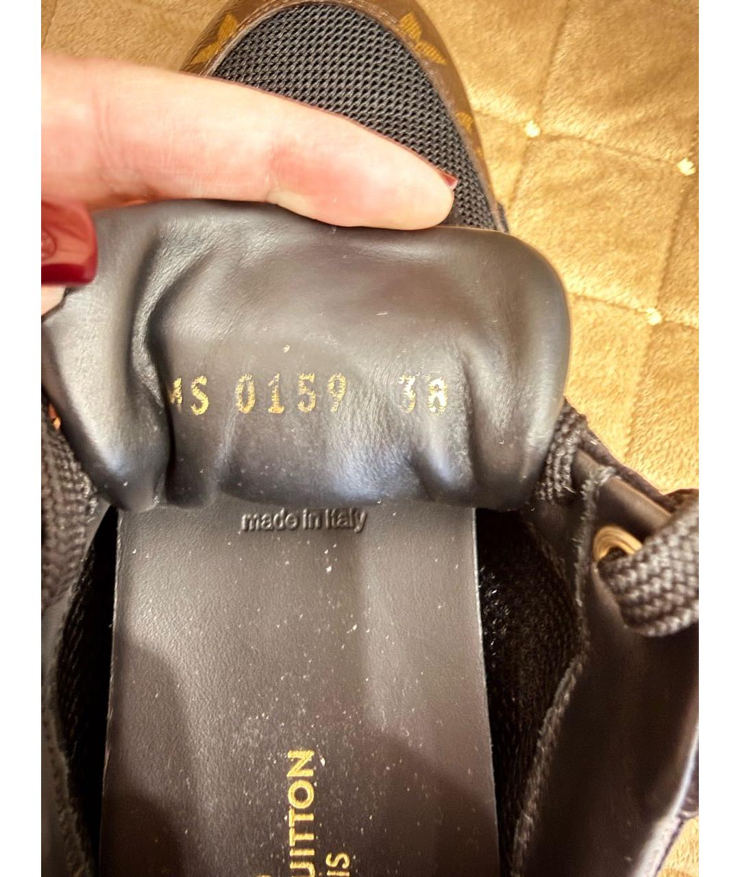 LOUIS VUITTON Черные текстильные кроссовки, фото 6