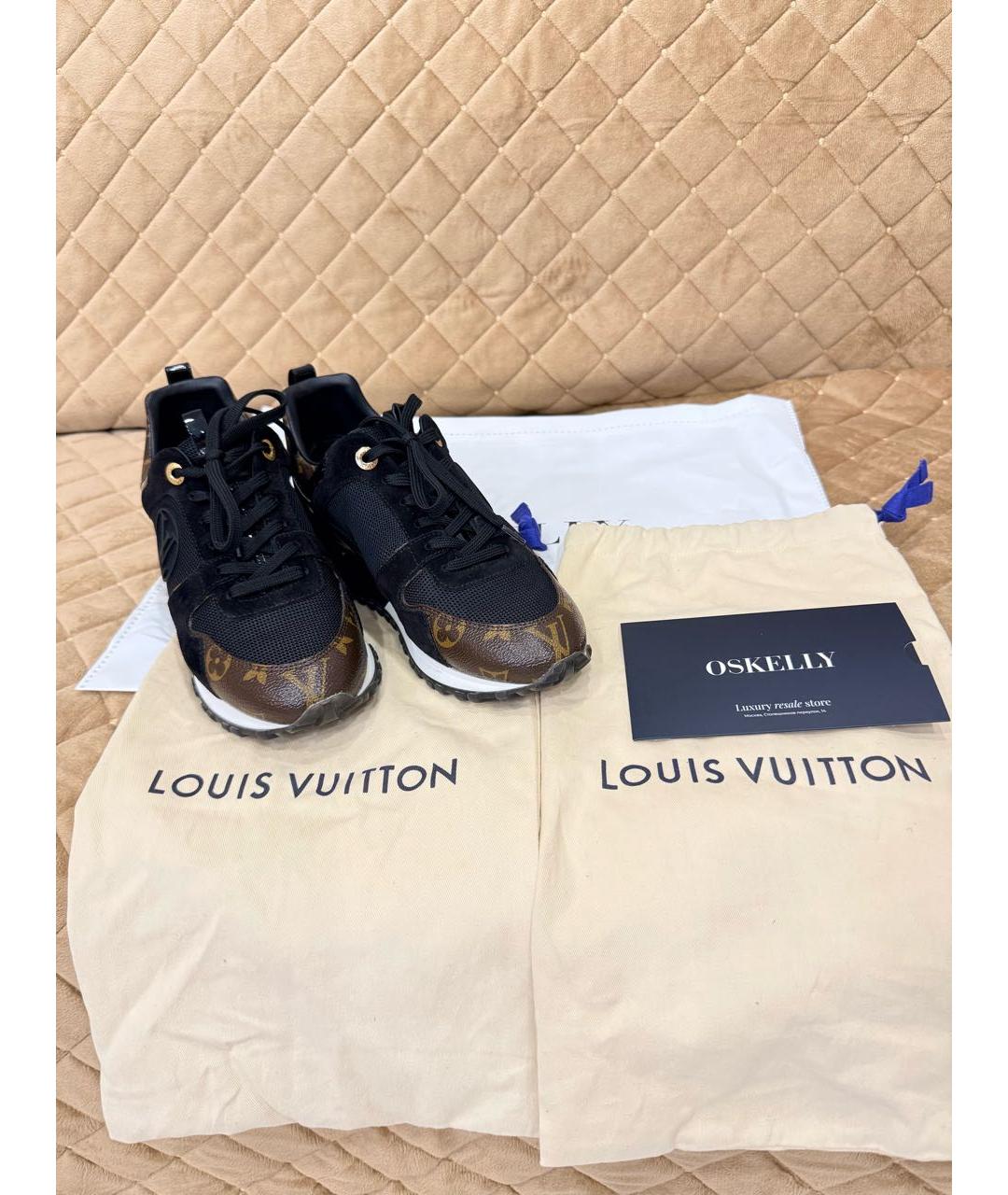 LOUIS VUITTON Черные текстильные кроссовки, фото 5