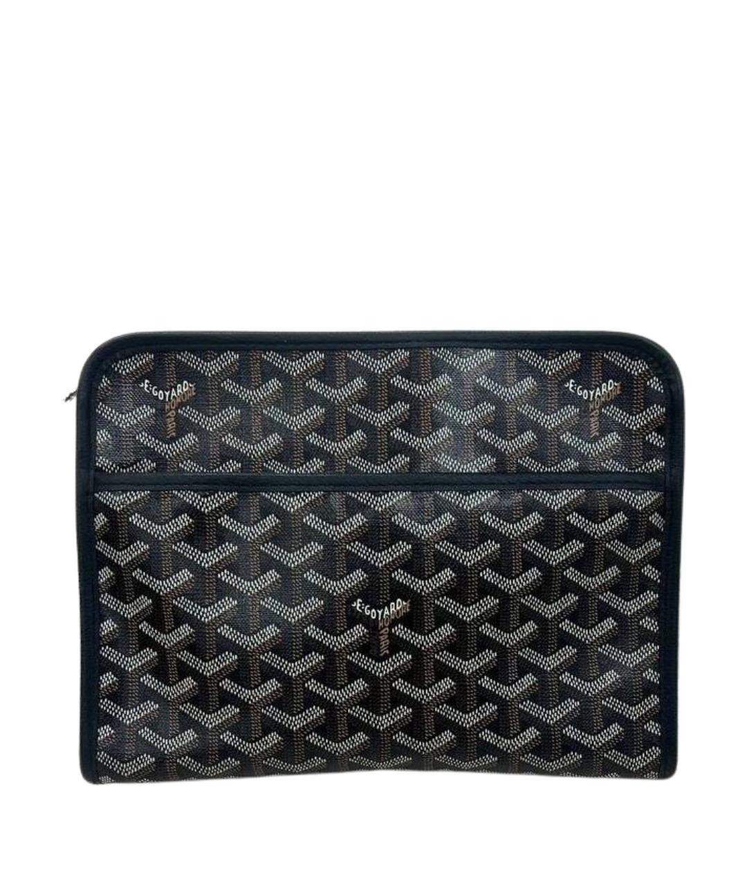 GOYARD Серая кожаная барсетка, фото 1