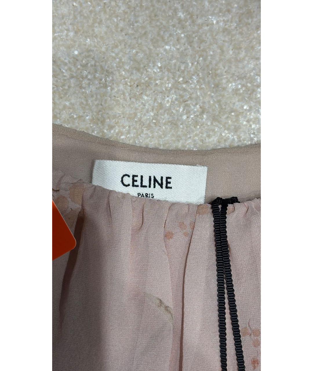 CELINE Розовый шелковый сарафан, фото 3