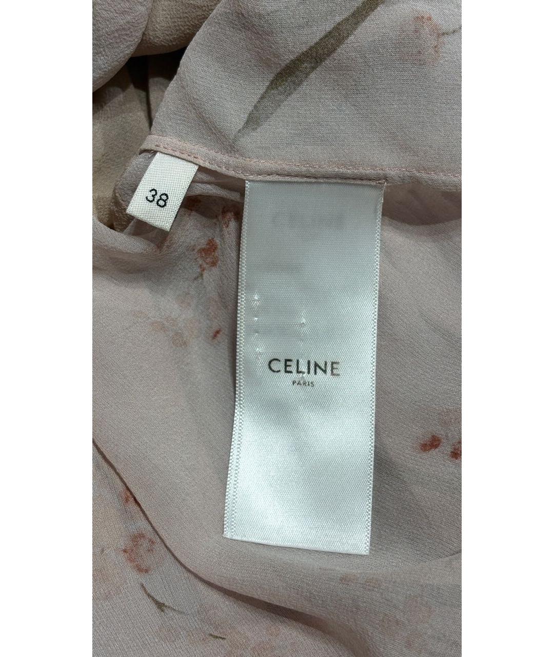 CELINE Розовый шелковый сарафан, фото 4
