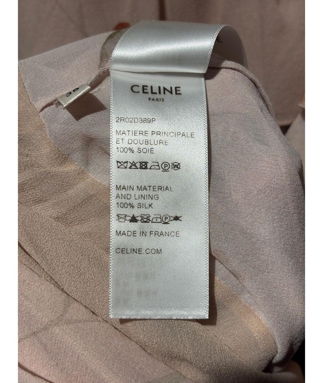 CELINE Розовый шелковый сарафан, фото 7