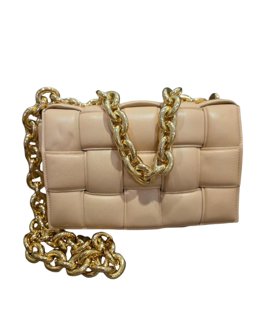 BOTTEGA VENETA Бежевая кожаная сумка через плечо, фото 1