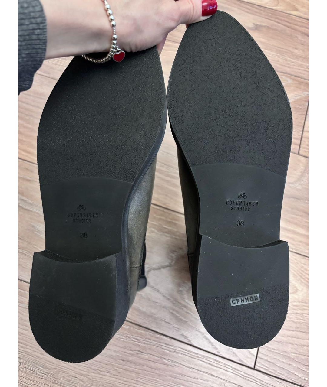 COPENHAGEN Бежевые кожаные полусапоги, фото 7