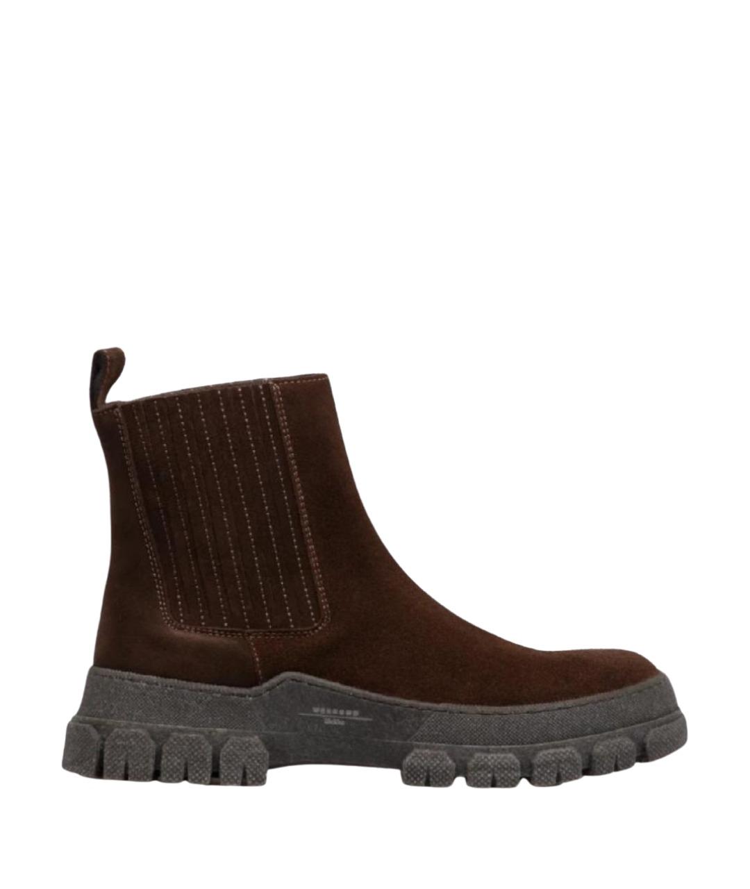 MAX MARA Коричневые замшевые ботинки, фото 1