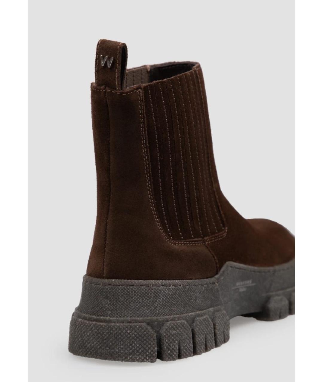 MAX MARA Коричневые замшевые ботинки, фото 4