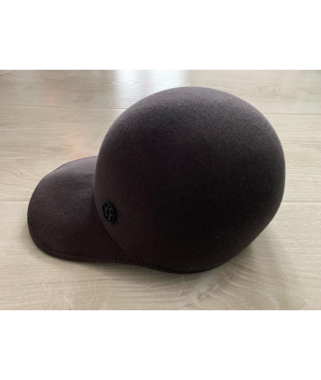 MAISON MICHEL Антрацитовая шерстяная кепка, фото 3