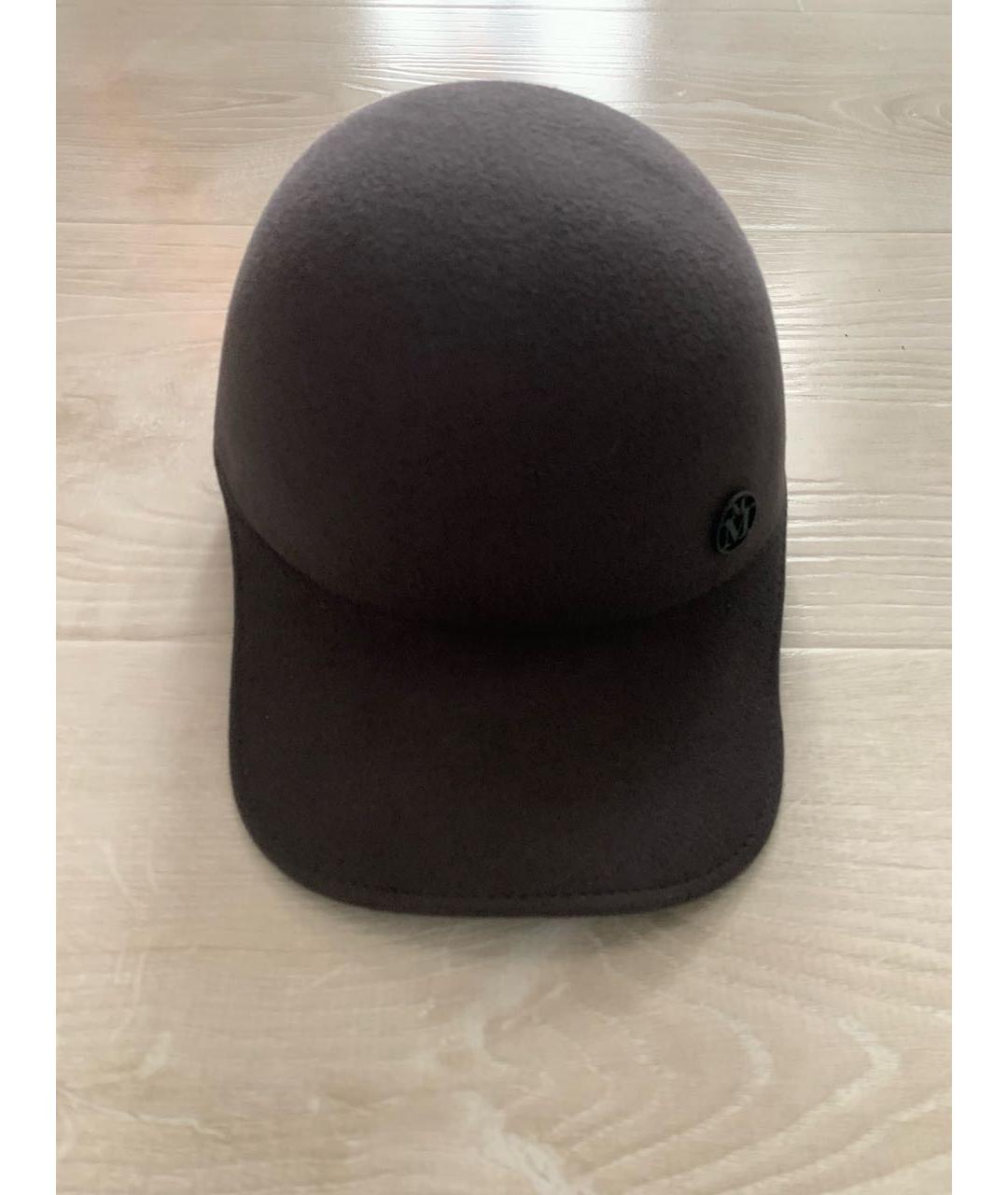MAISON MICHEL Антрацитовая шерстяная кепка, фото 8