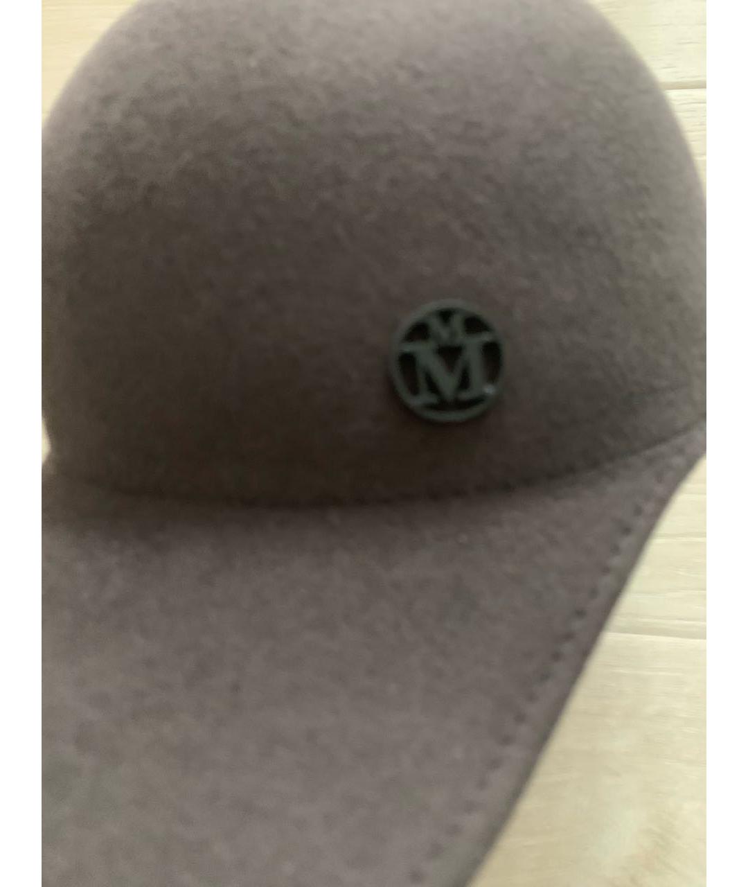 MAISON MICHEL Антрацитовая шерстяная кепка, фото 4