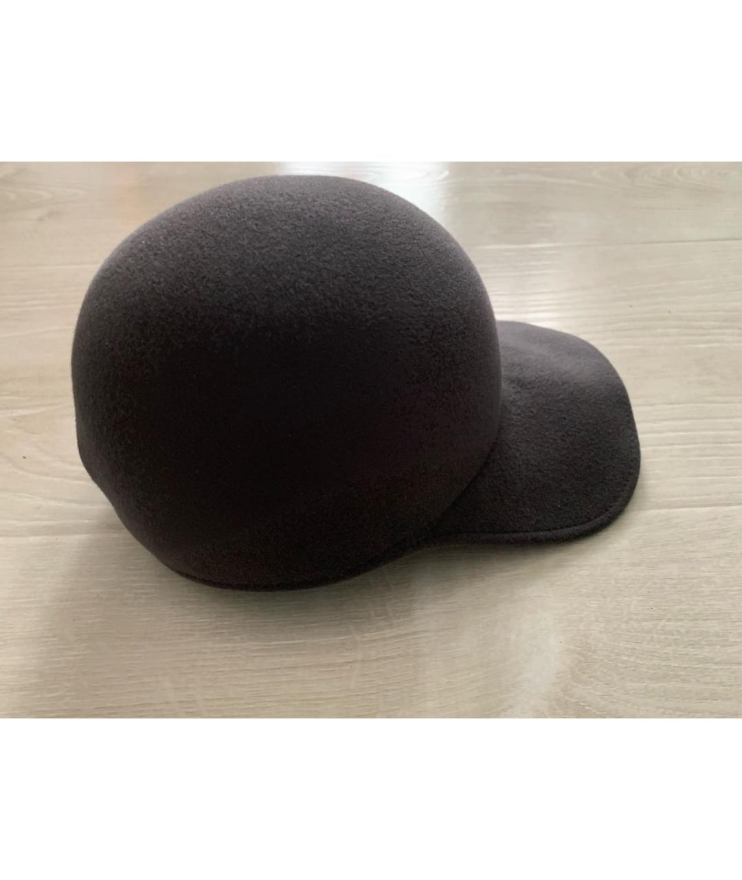 MAISON MICHEL Антрацитовая шерстяная кепка, фото 2