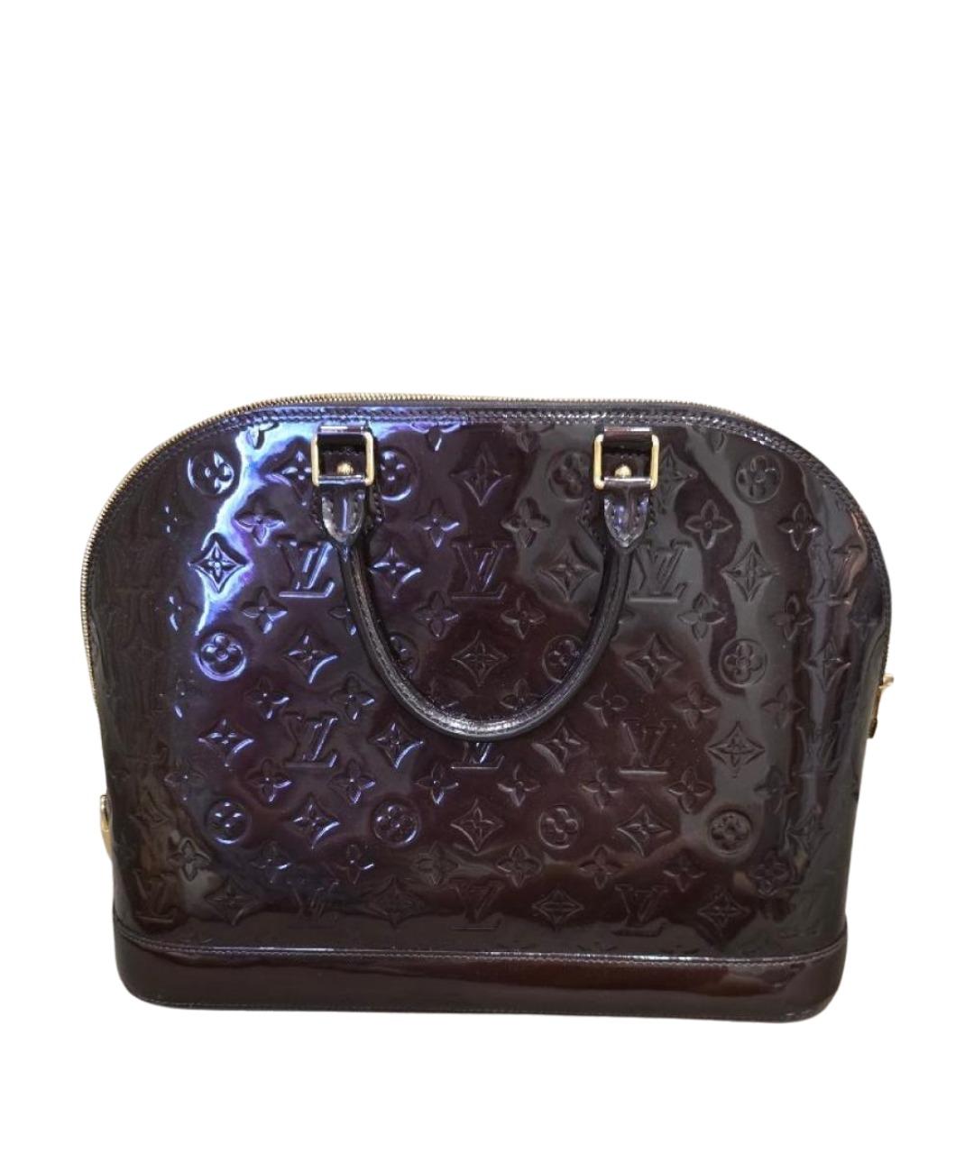 LOUIS VUITTON Бордовая сумка тоут из лакированной кожи, фото 1