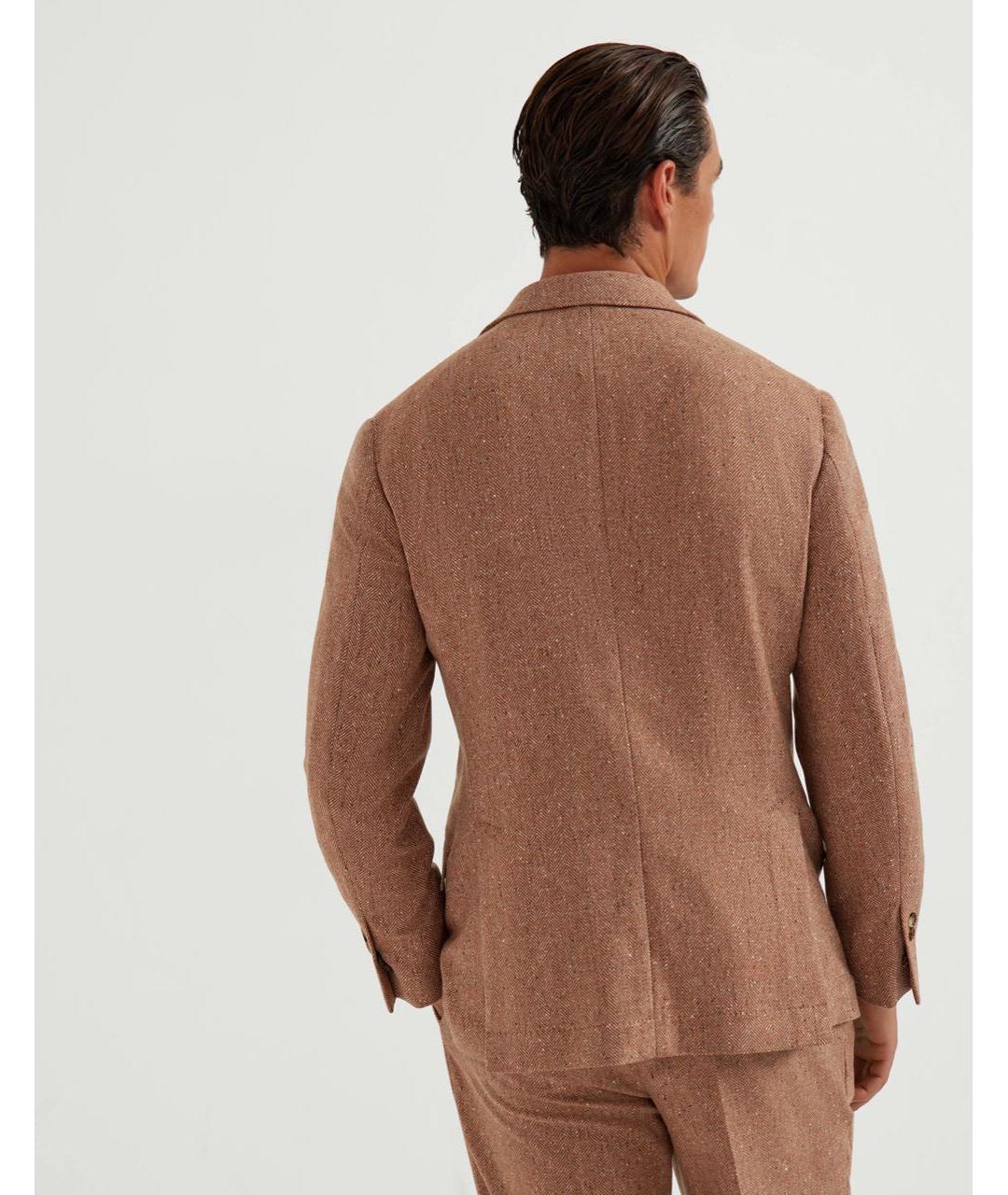BRUNELLO CUCINELLI Коричневый шерстяной пиджак, фото 2