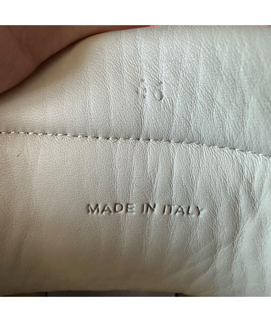 MAISON MARGIELA Розовые кожаные высокие кроссовки / кеды, фото 7