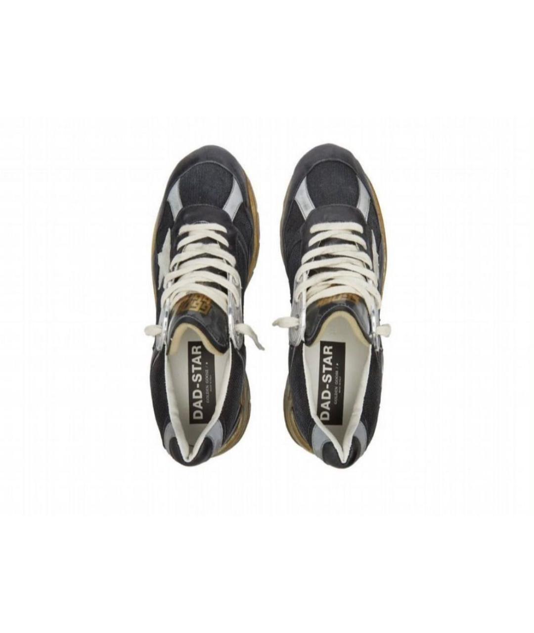 GOLDEN GOOSE DELUXE BRAND Черные кожаные низкие кроссовки / кеды, фото 3