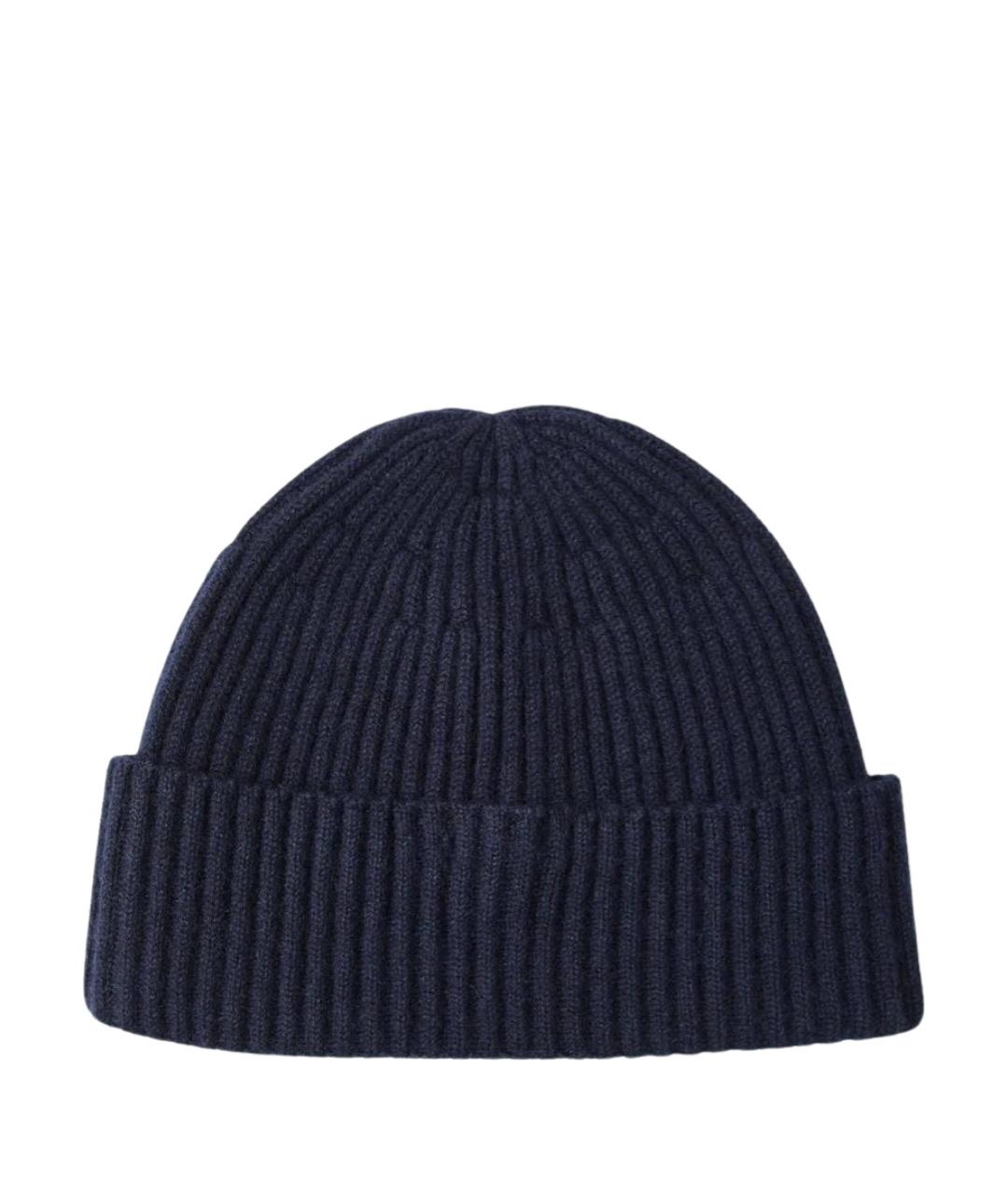 BRUNELLO CUCINELLI Темно-синяя кашемировая шапка, фото 1