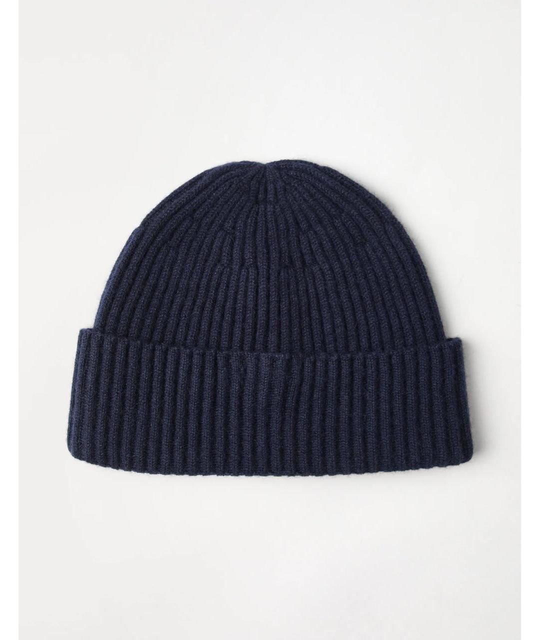 BRUNELLO CUCINELLI Темно-синяя кашемировая шапка, фото 3