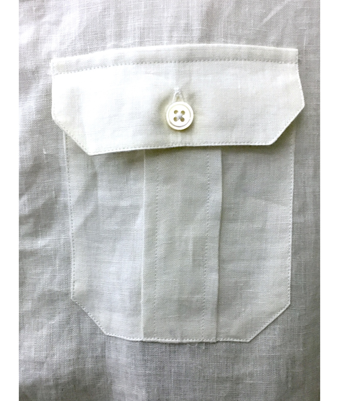 BILANCIONI Белая льняная кэжуал рубашка, фото 4