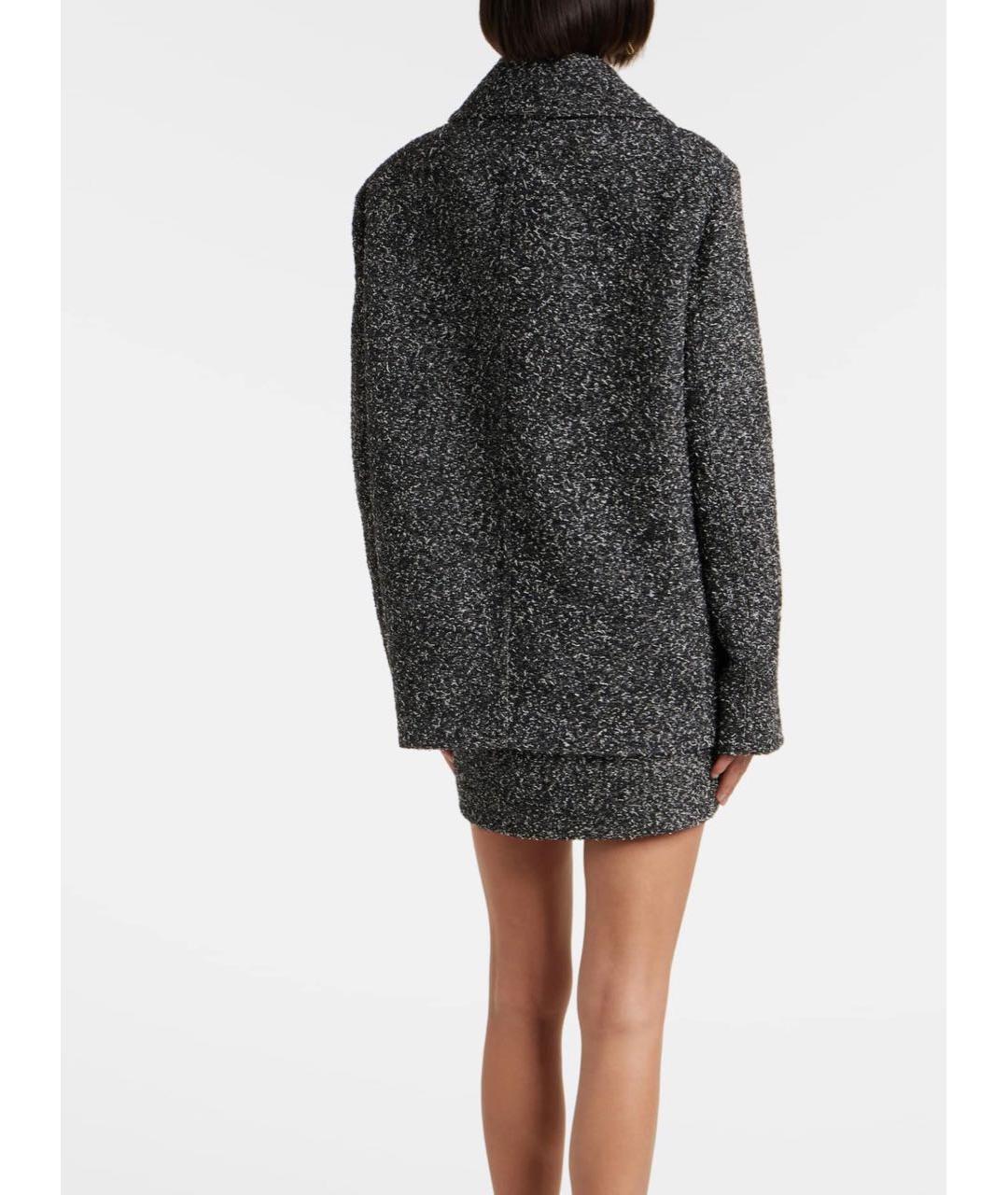 SPORTMAX Серое шерстяное пальто, фото 3