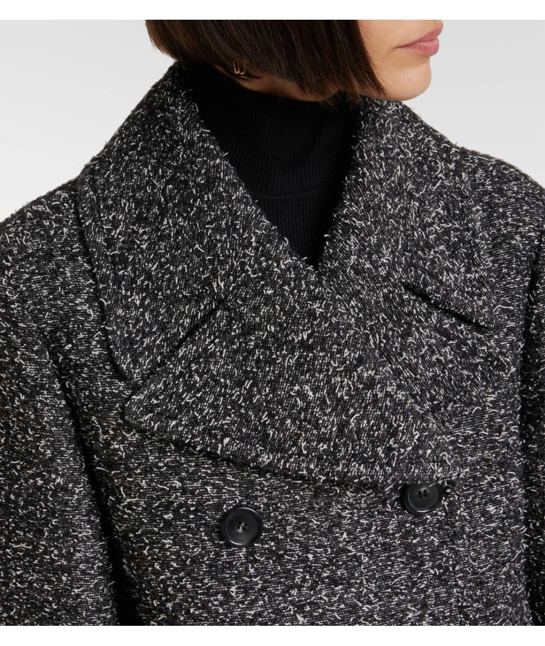 SPORTMAX Серое шерстяное пальто, фото 7