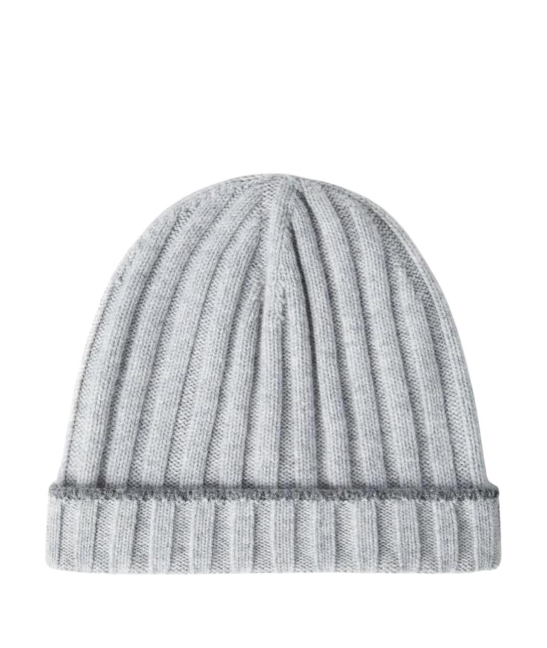 BRUNELLO CUCINELLI Серая кашемировая шапка, фото 1