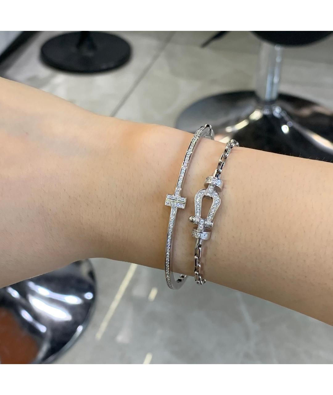 TIFFANY&CO Серебрянный браслет из белого золота, фото 3