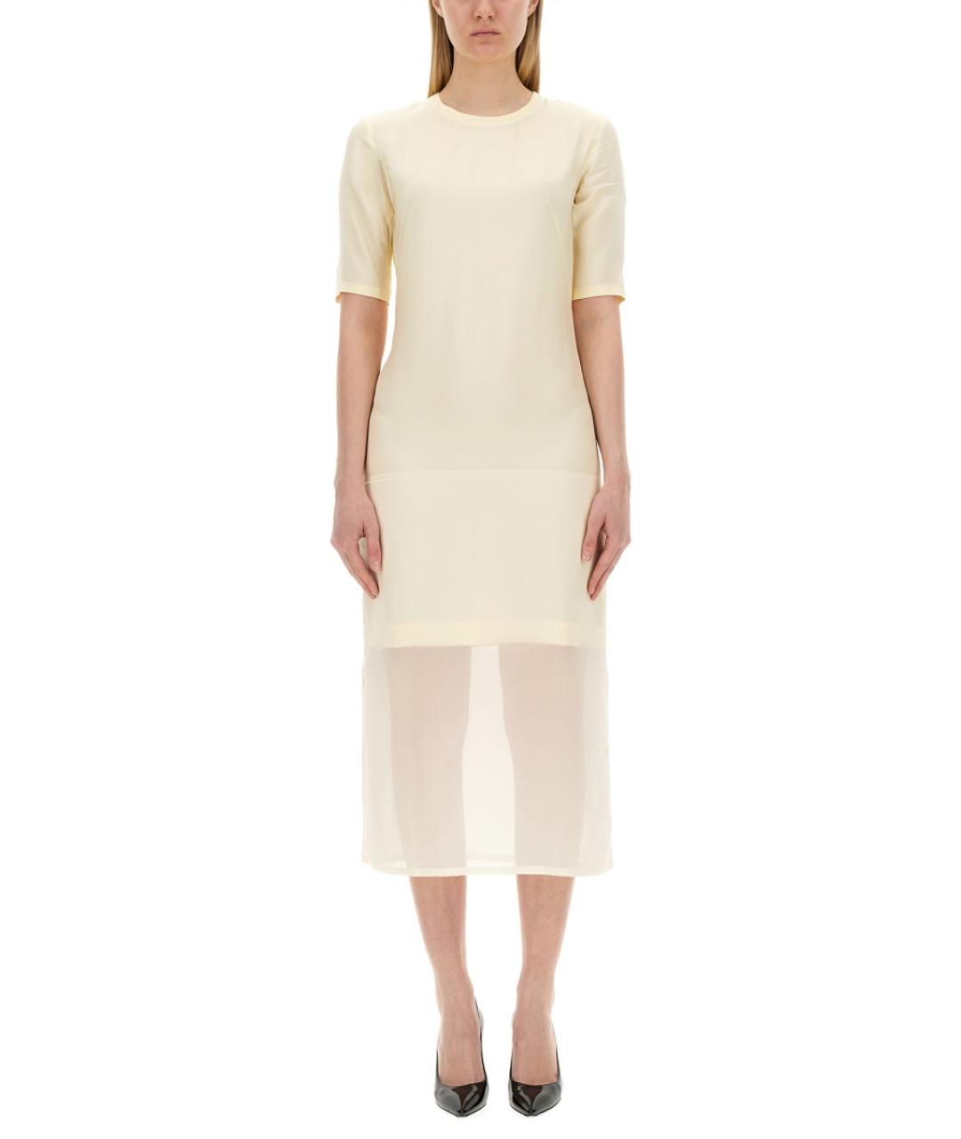 SPORTMAX Белое вискозное повседневное платье, фото 1