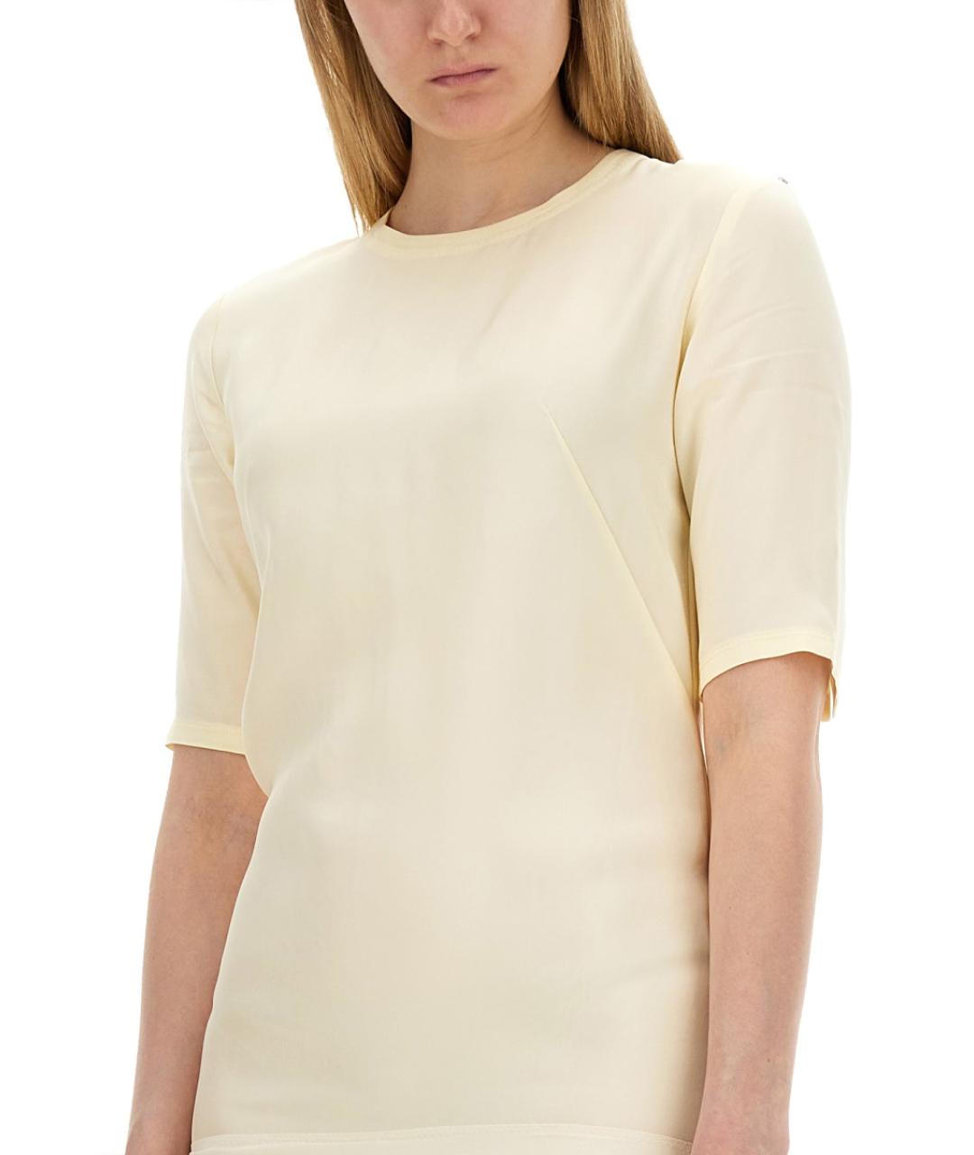 SPORTMAX Белое вискозное повседневное платье, фото 4