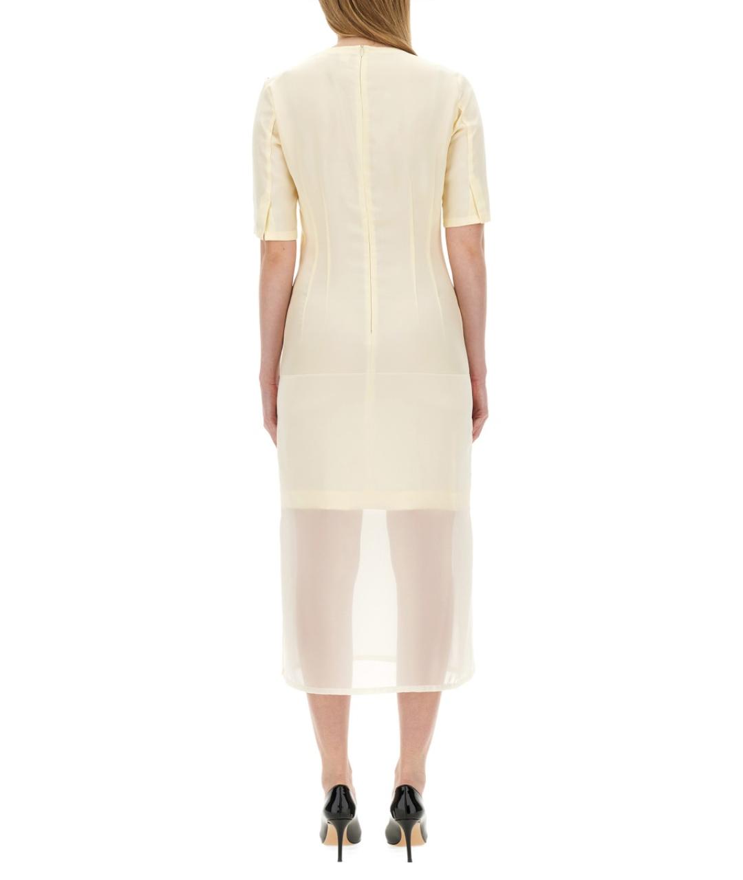 SPORTMAX Белое вискозное повседневное платье, фото 3