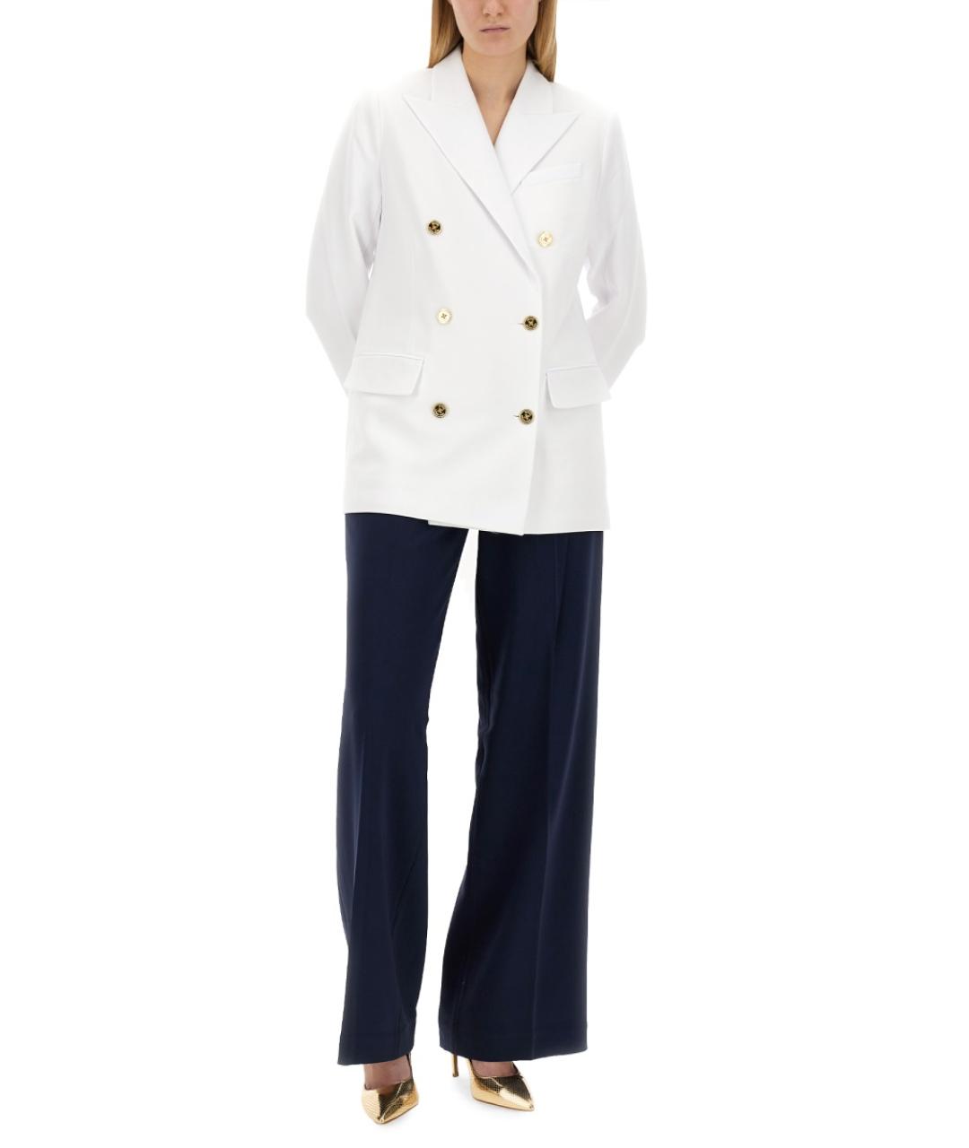 MICHAEL KORS Синие ацетатные прямые брюки, фото 2