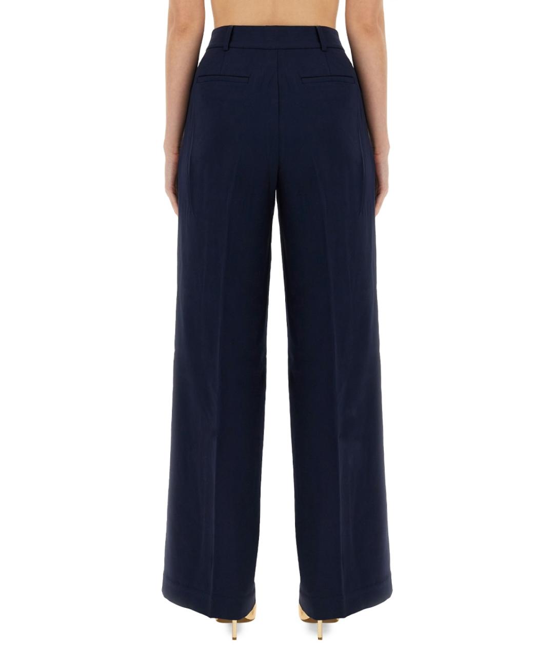 MICHAEL KORS Синие ацетатные прямые брюки, фото 4