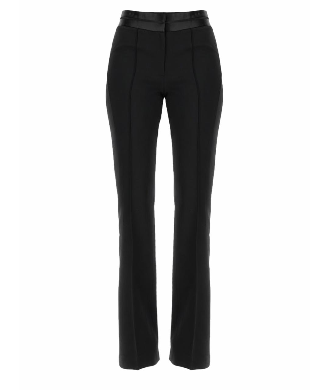 HELMUT LANG Черные полиэстеровые прямые брюки, фото 1