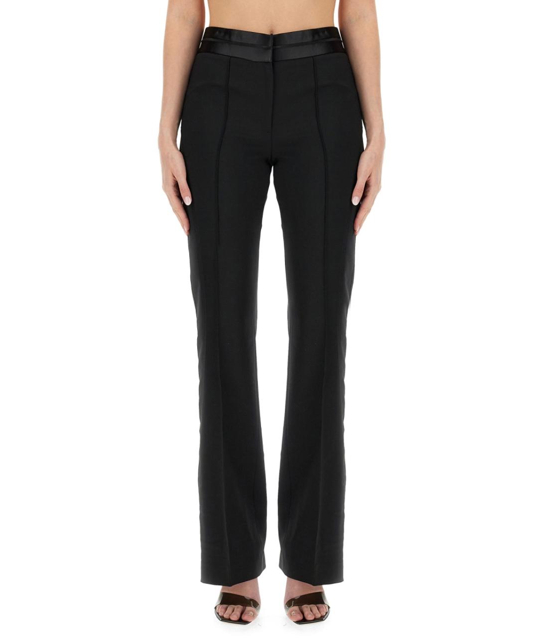 HELMUT LANG Черные полиэстеровые прямые брюки, фото 5