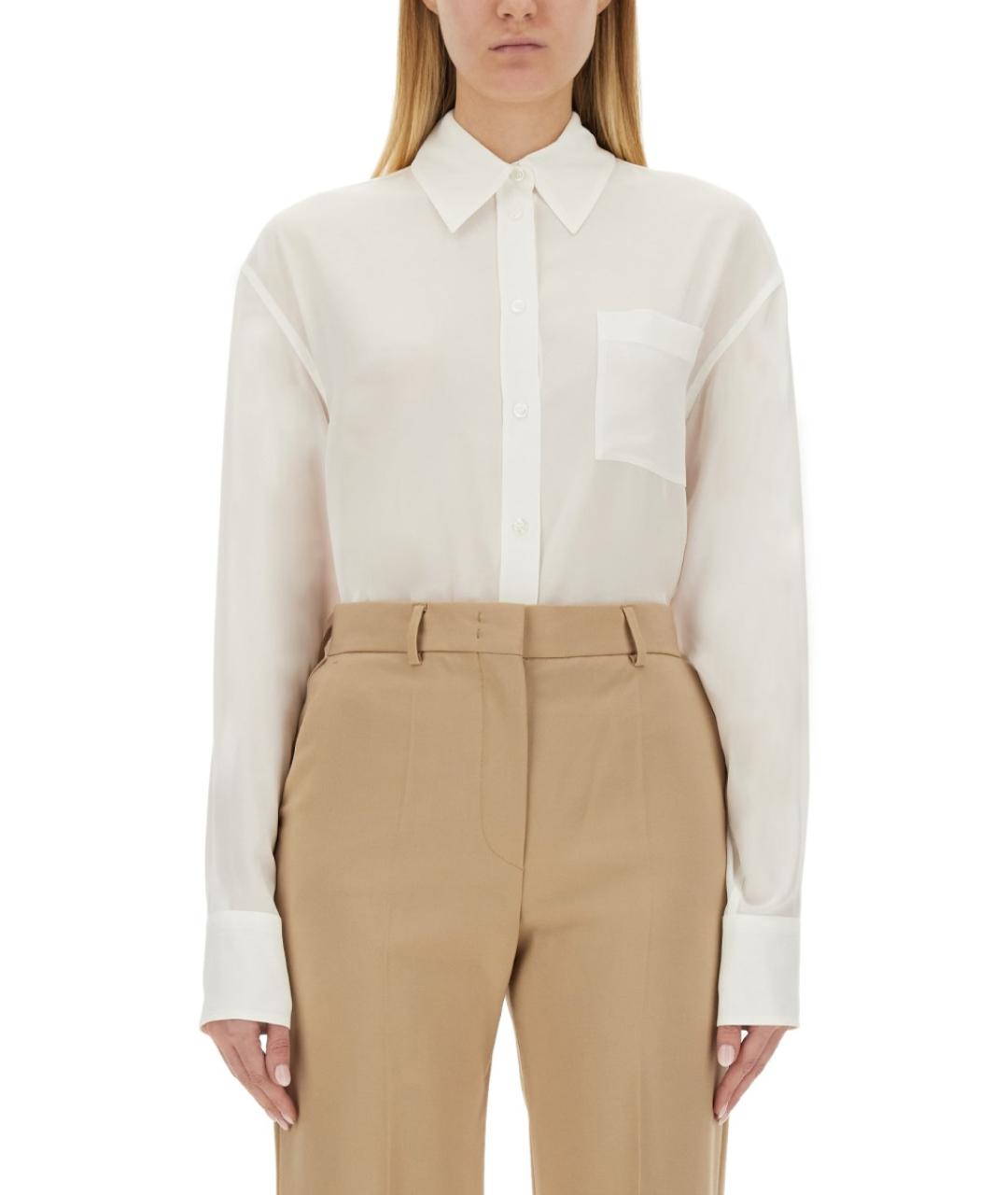 SPORTMAX Белая хлопковая рубашка, фото 1