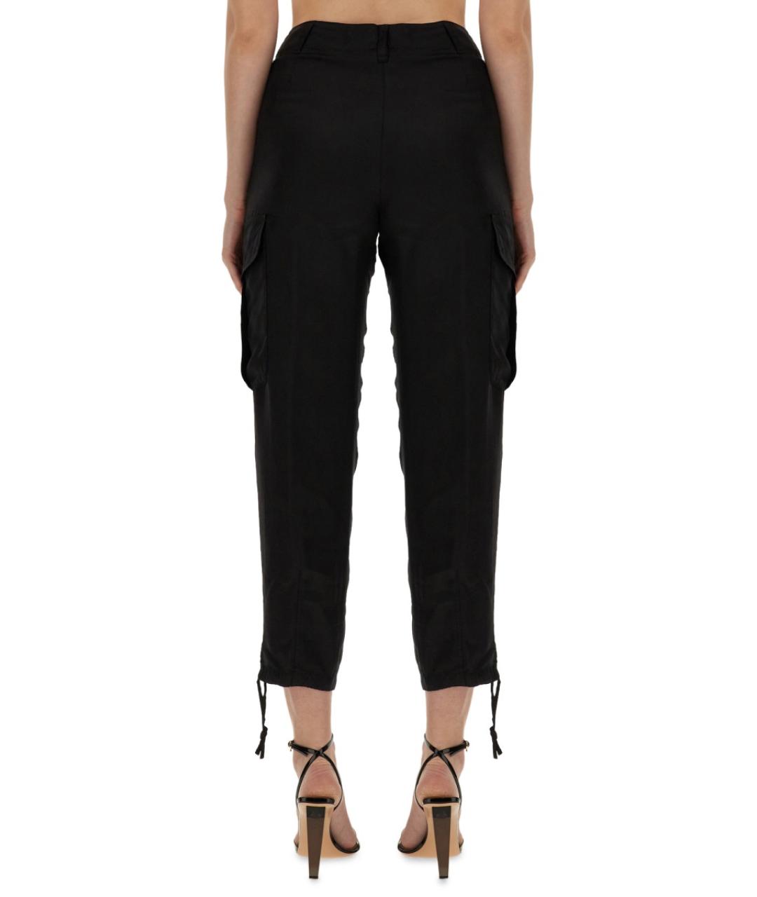 ASPESI Черные вискозные прямые брюки, фото 3